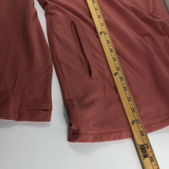 zūda Wrap Size Medium Rose Z-Knit Drape Snaps Thumbholes Athleisure Top - Picture 14 of 15